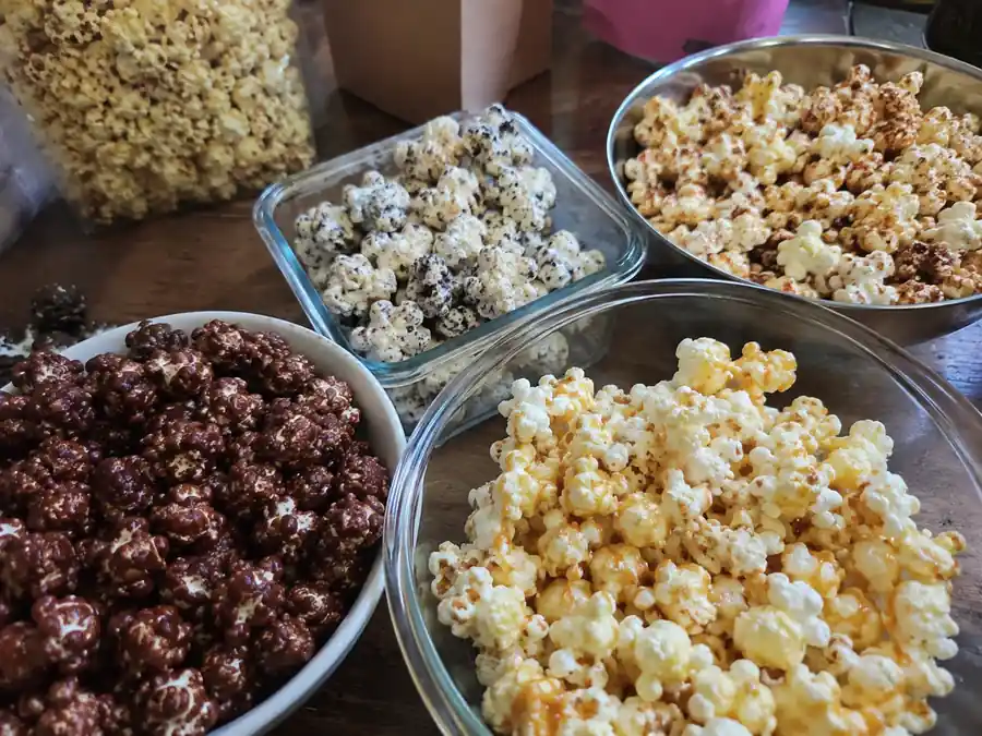 Pipocas gourmet em sabores variados